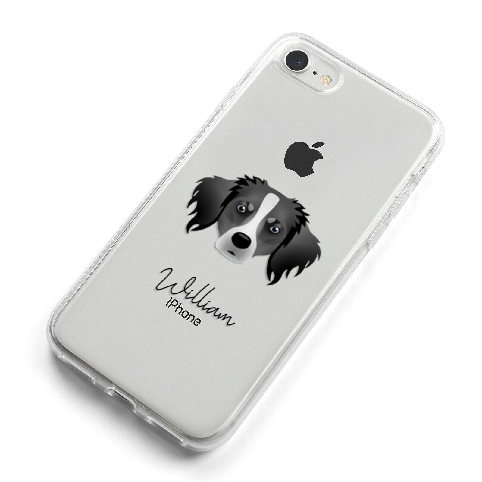 Australian Shepherd Personalised iPhone 8 Bumper Case on Silver iPhone Alternative Image