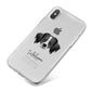 Australian Shepherd Personalised iPhone X Bumper Case on Silver iPhone