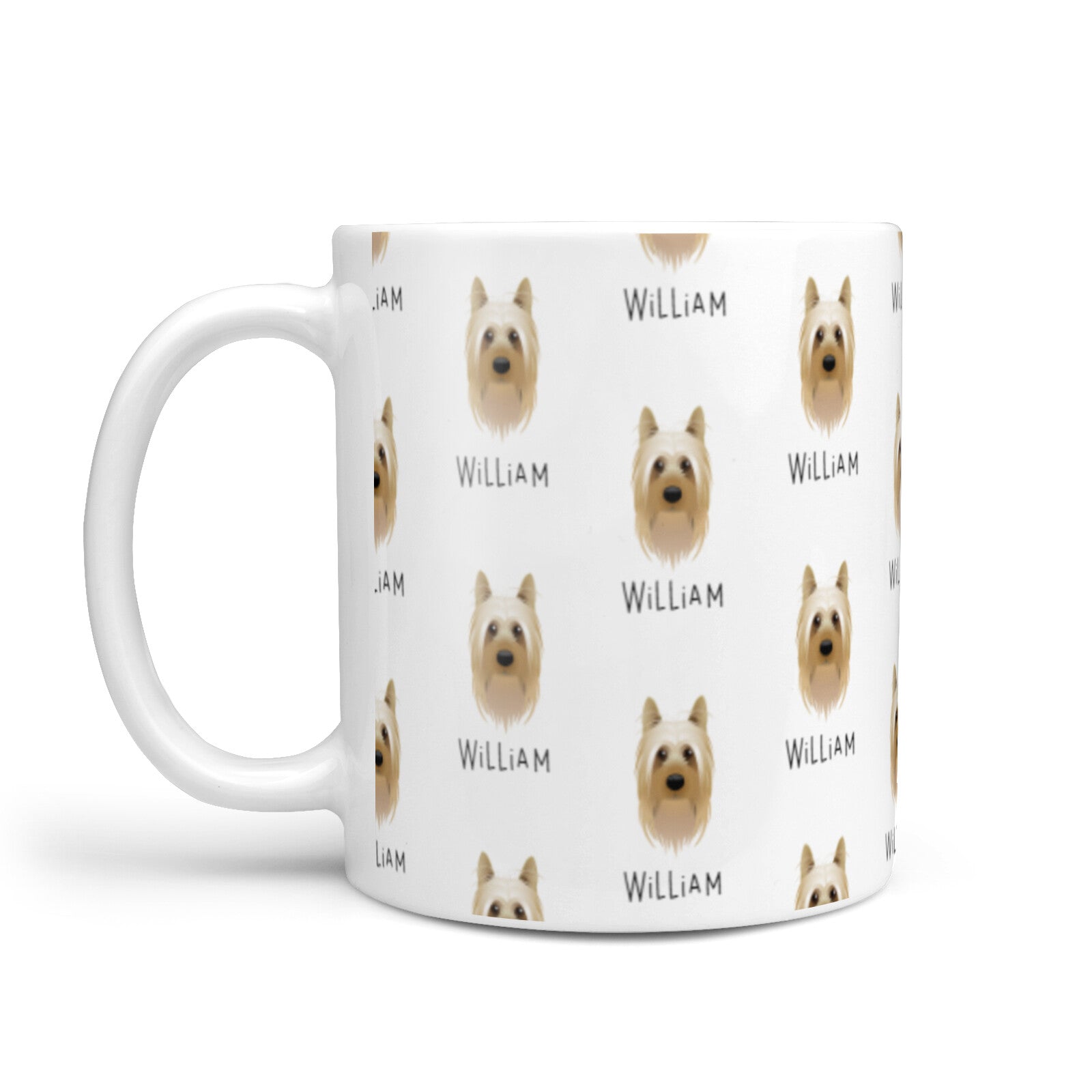 Australian Silky Terrier Icon with Name 10oz Mug Alternative Image 1