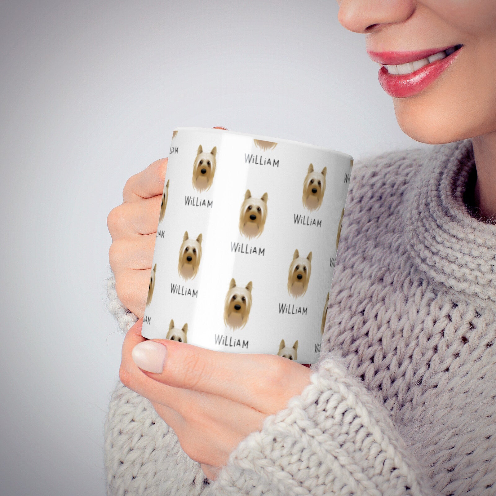 Australian Silky Terrier Icon with Name 10oz Mug Alternative Image 6