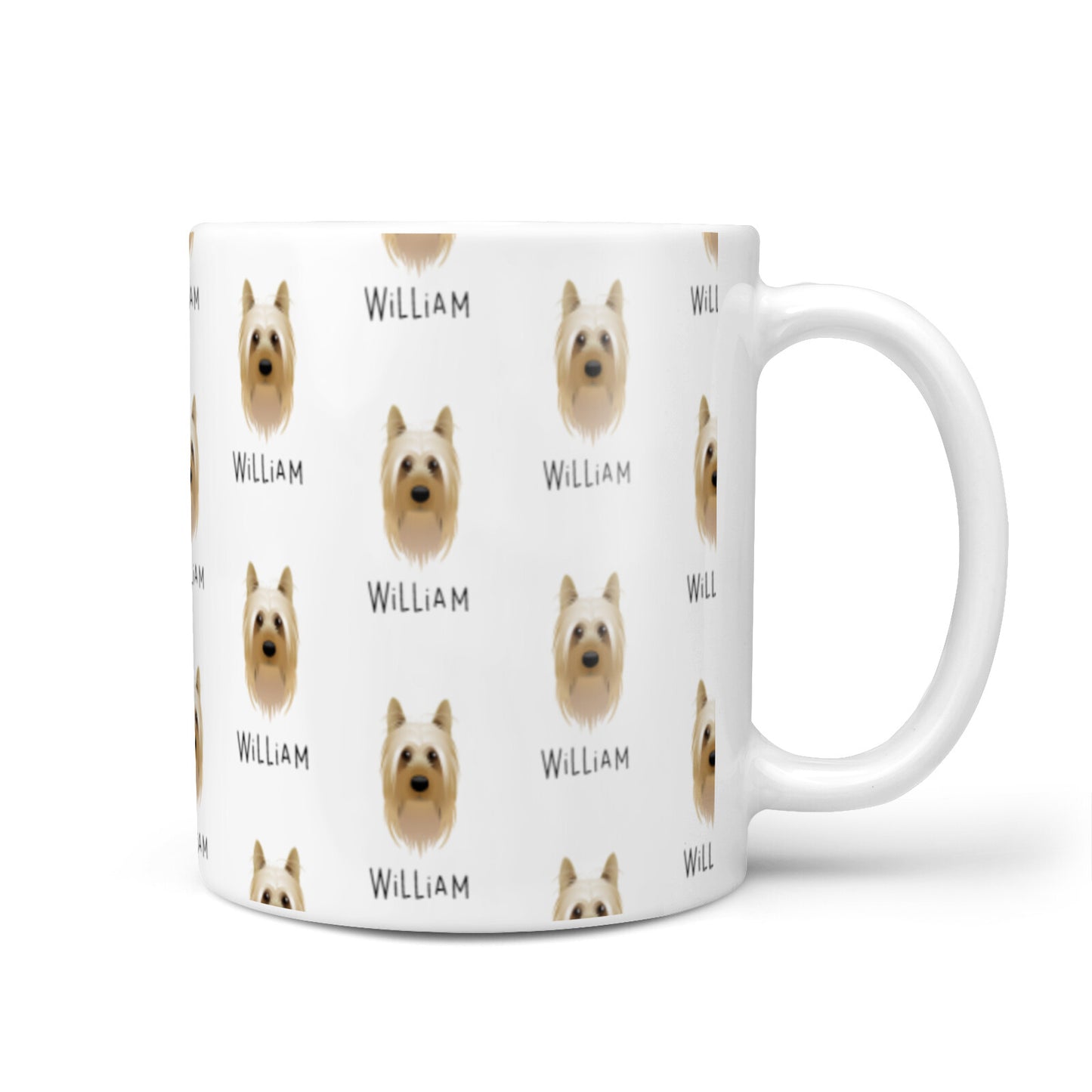Australian Silky Terrier Icon with Name 10oz Mug