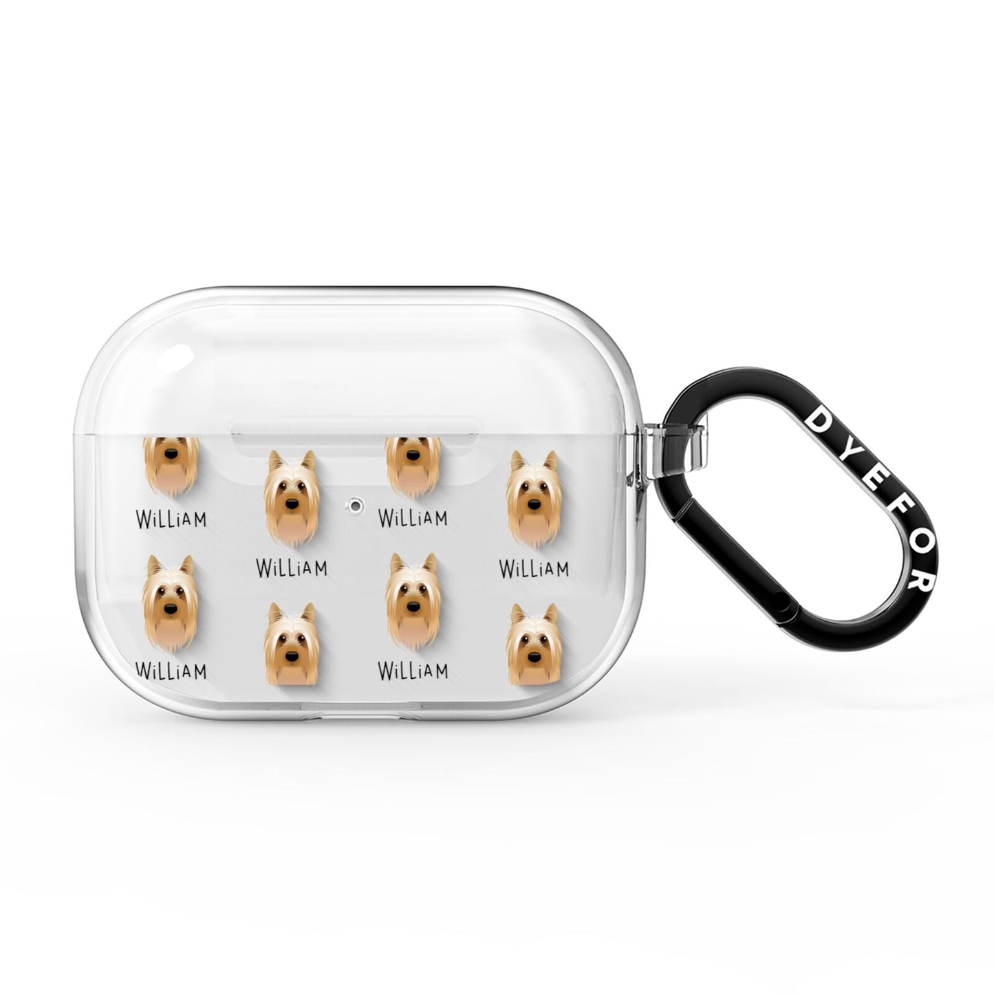 Australian Silky Terrier Icon with Name AirPods Pro Clear Case