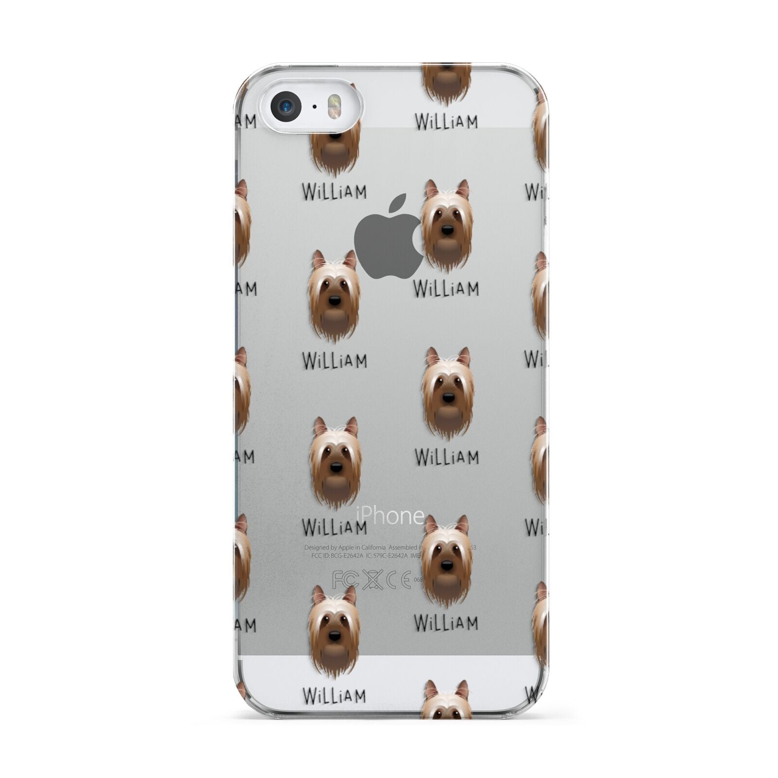 Australian Silky Terrier Icon with Name Apple iPhone 5 Case