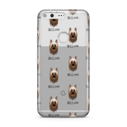 Australian Silky Terrier Icon with Name Google Pixel Case