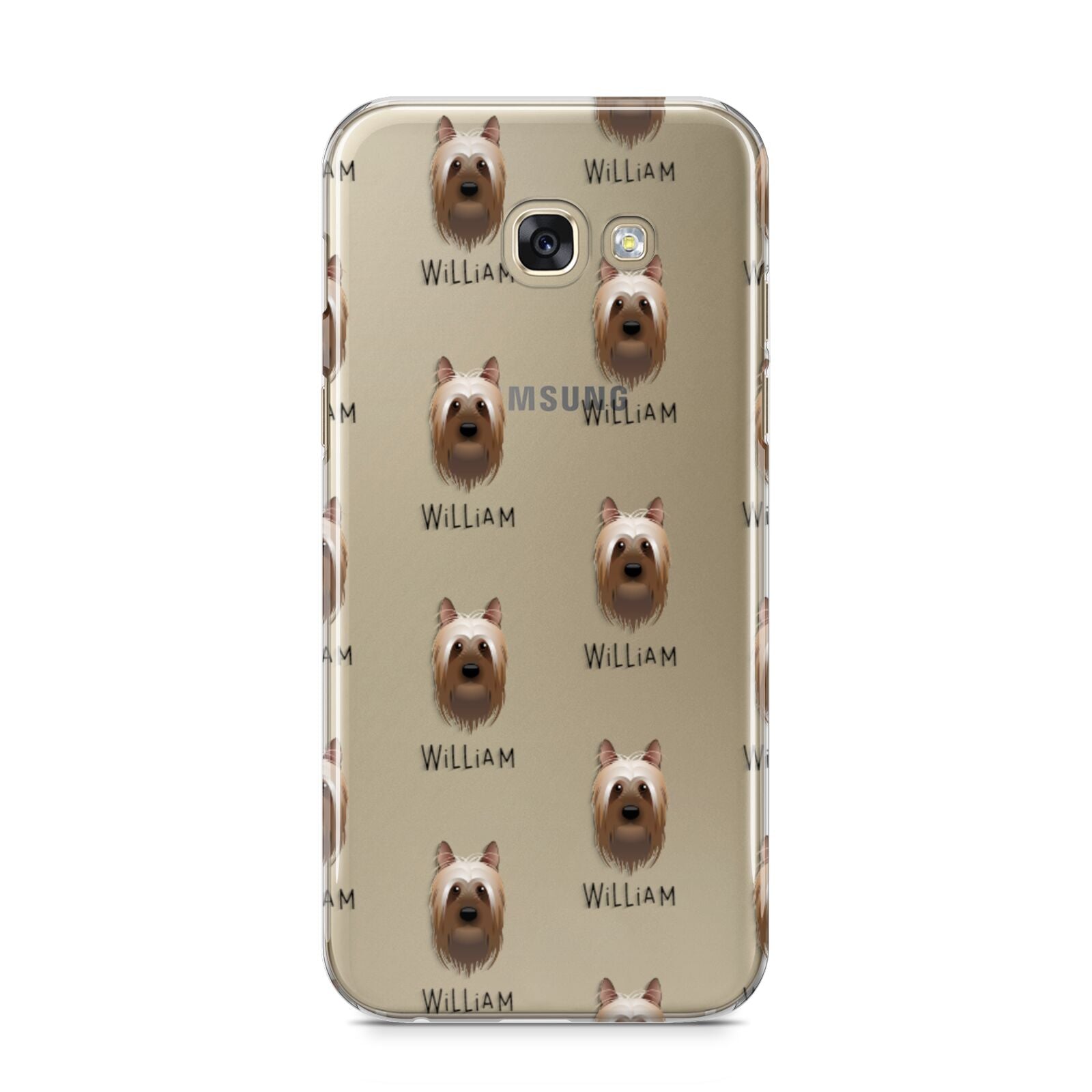 Australian Silky Terrier Icon with Name Samsung Galaxy A5 2017 Case on gold phone
