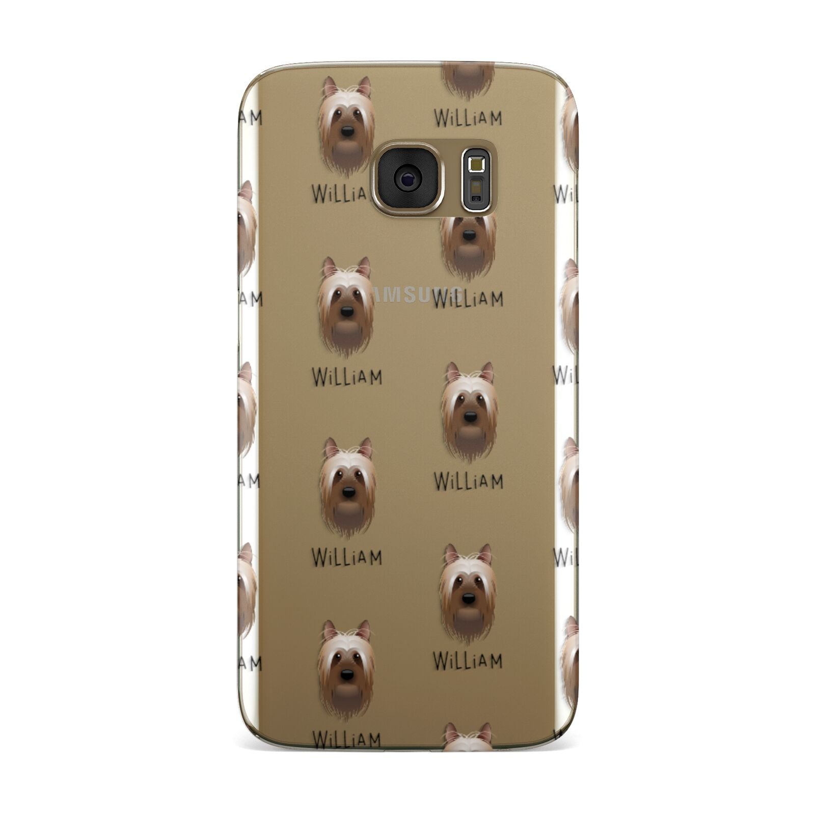 Australian Silky Terrier Icon with Name Samsung Galaxy Case