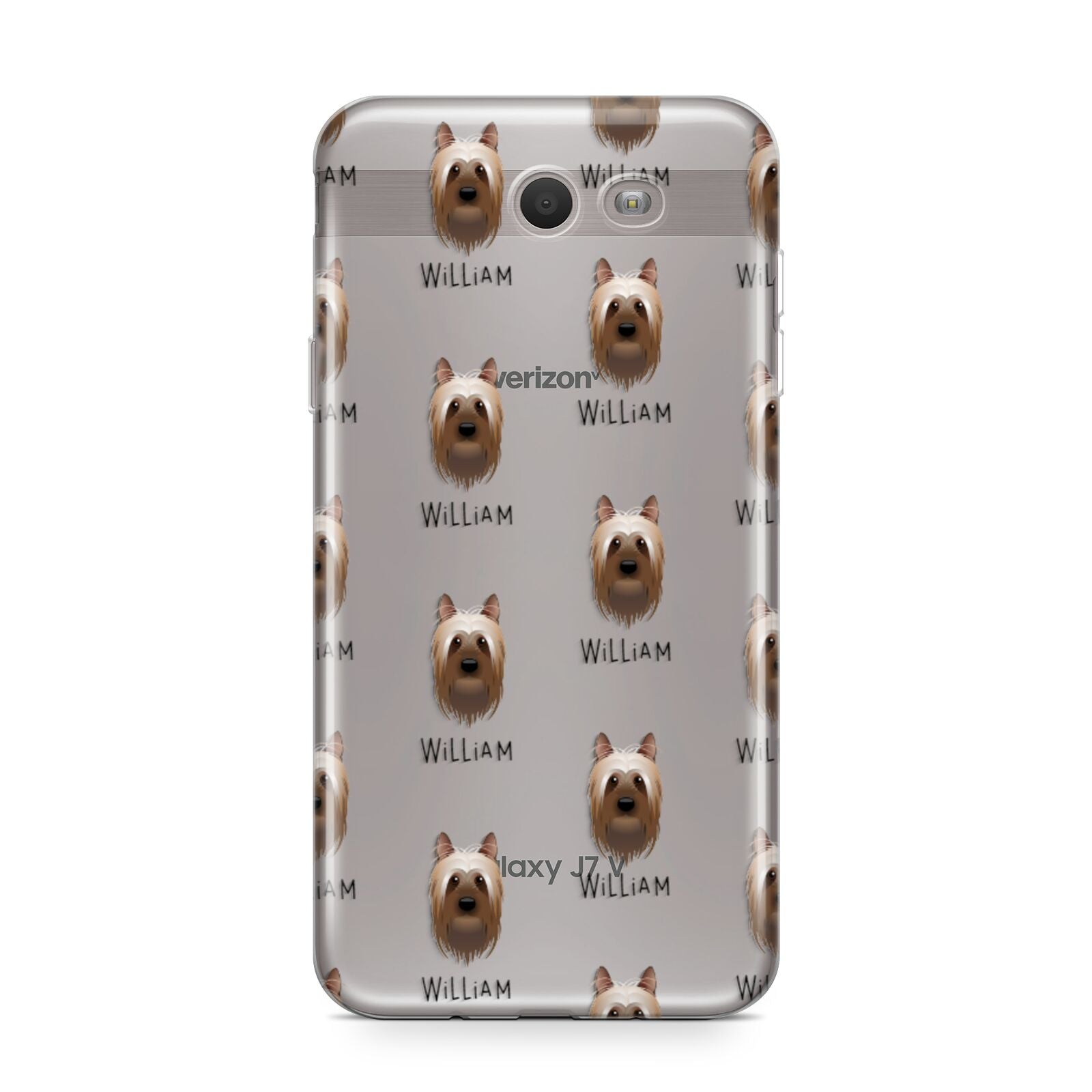 Australian Silky Terrier Icon with Name Samsung Galaxy J7 2017 Case