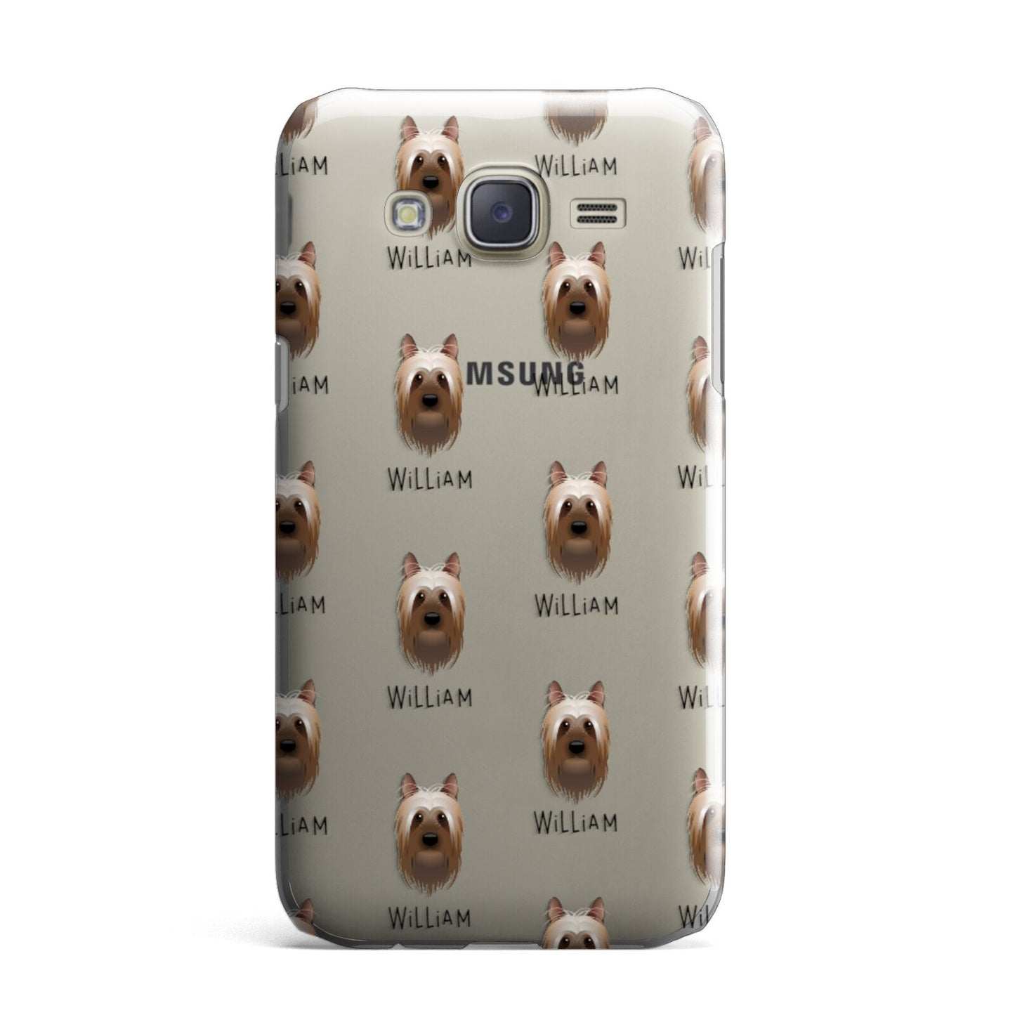 Australian Silky Terrier Icon with Name Samsung Galaxy J7 Case