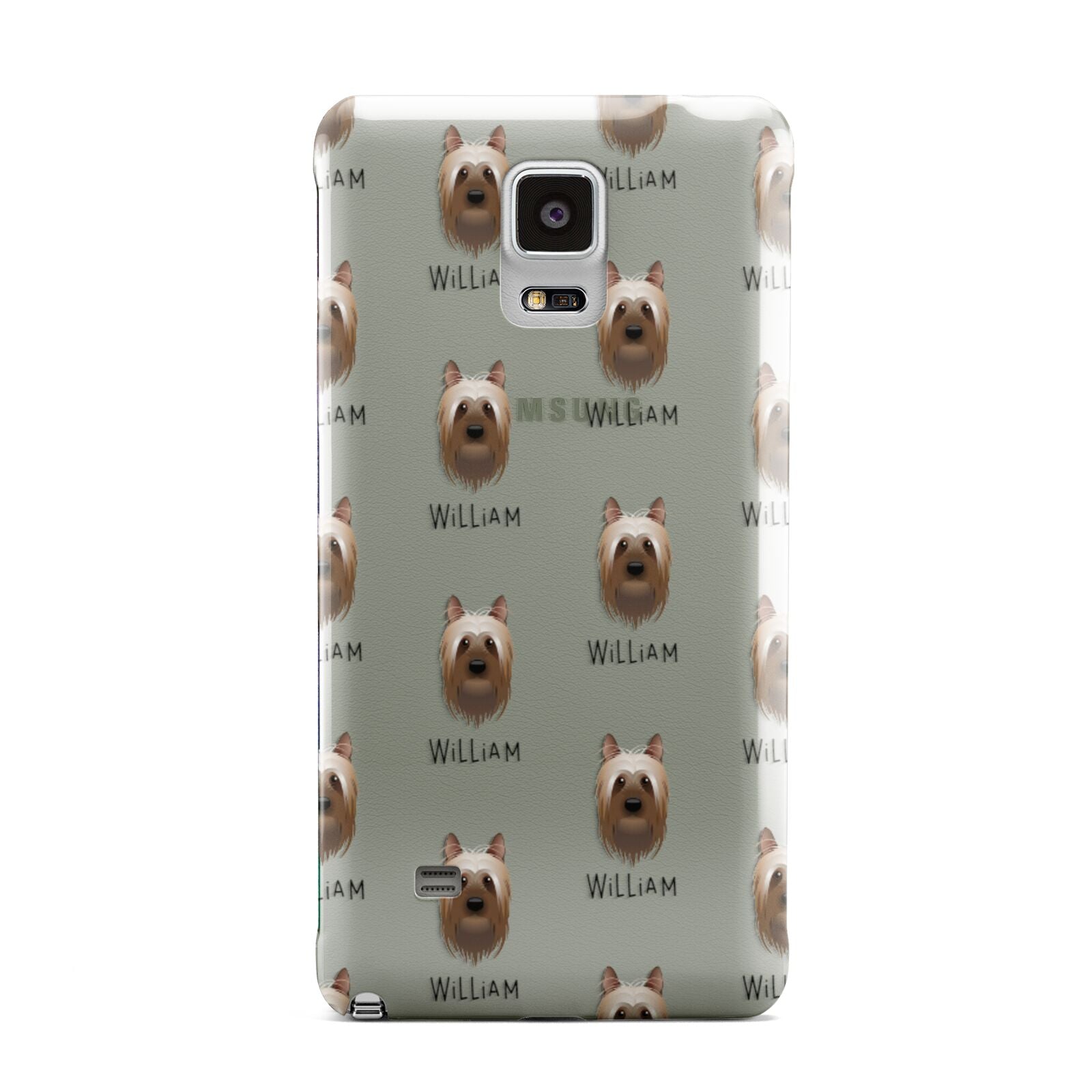Australian Silky Terrier Icon with Name Samsung Galaxy Note 4 Case