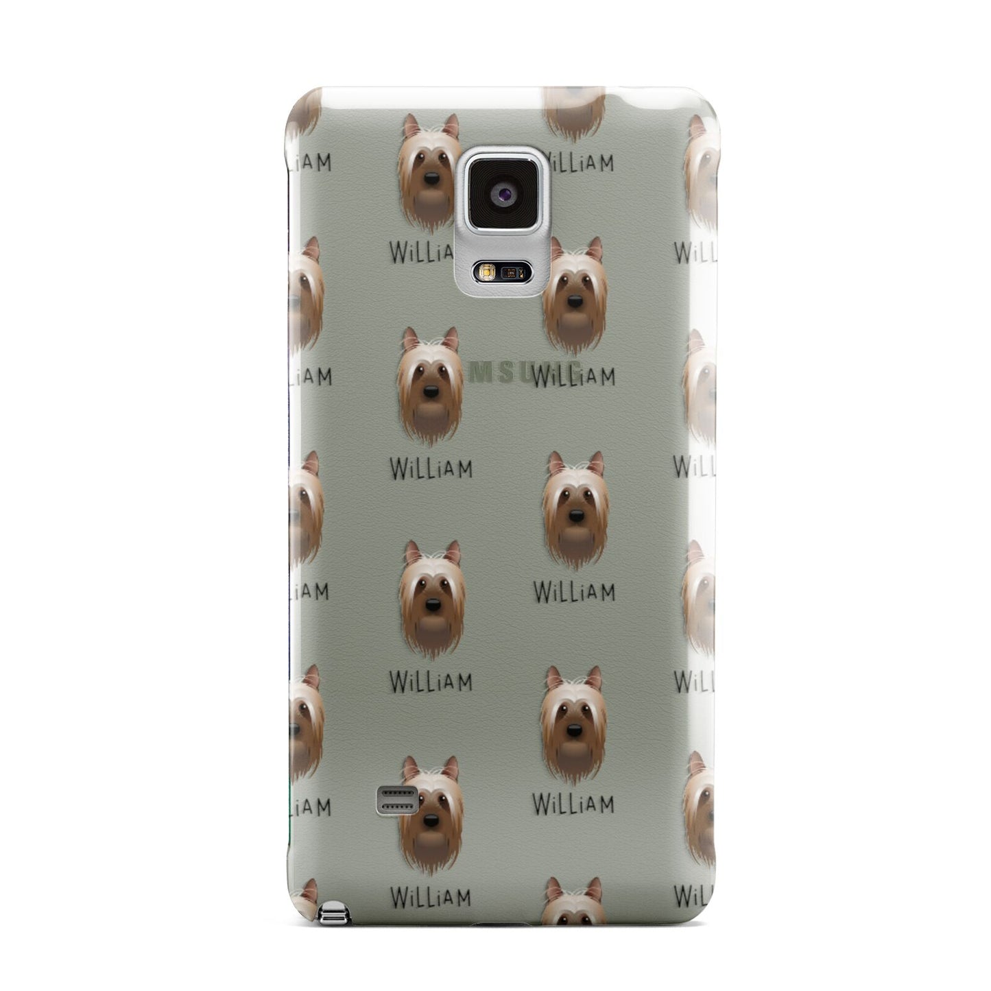 Australian Silky Terrier Icon with Name Samsung Galaxy Note 4 Case