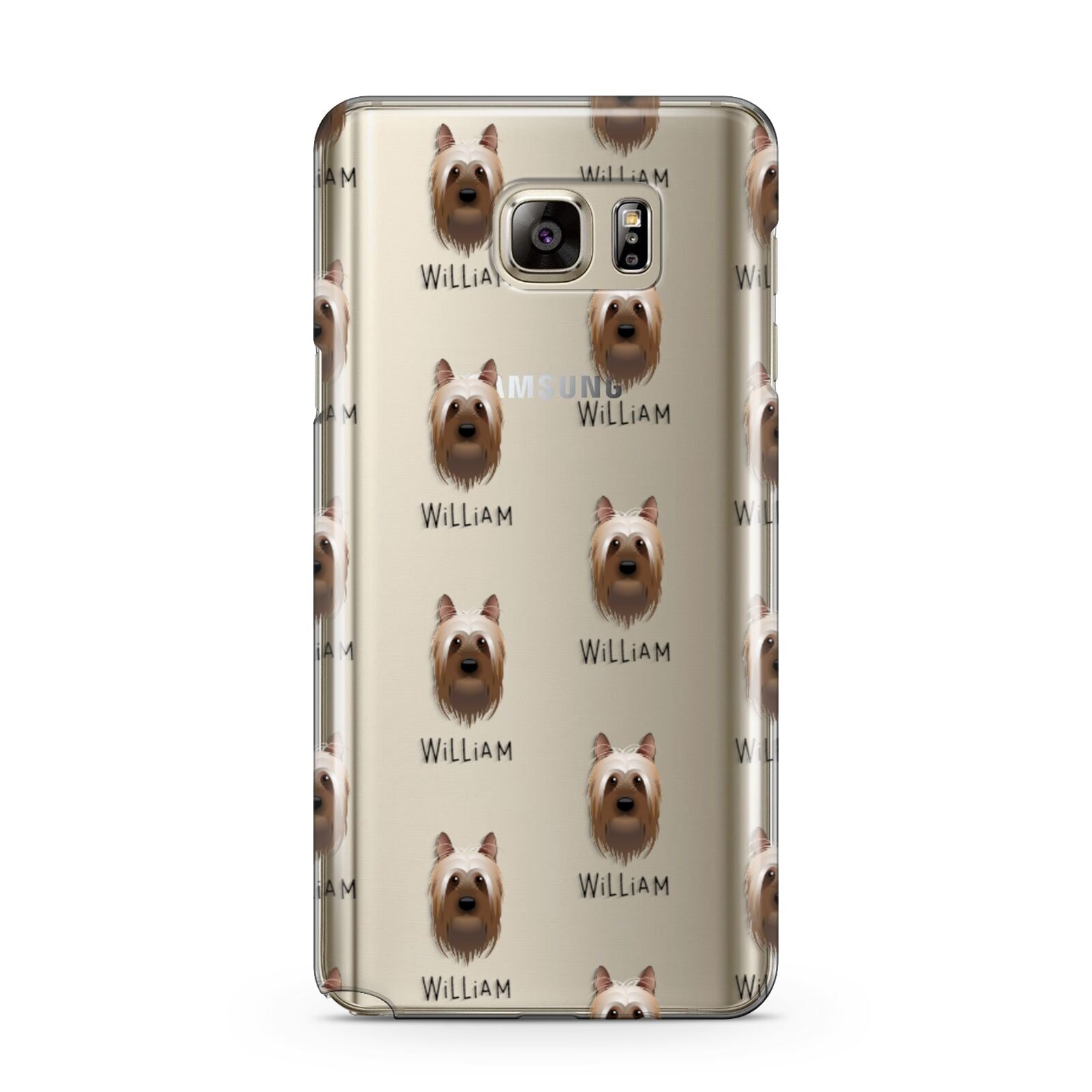 Australian Silky Terrier Icon with Name Samsung Galaxy Note 5 Case