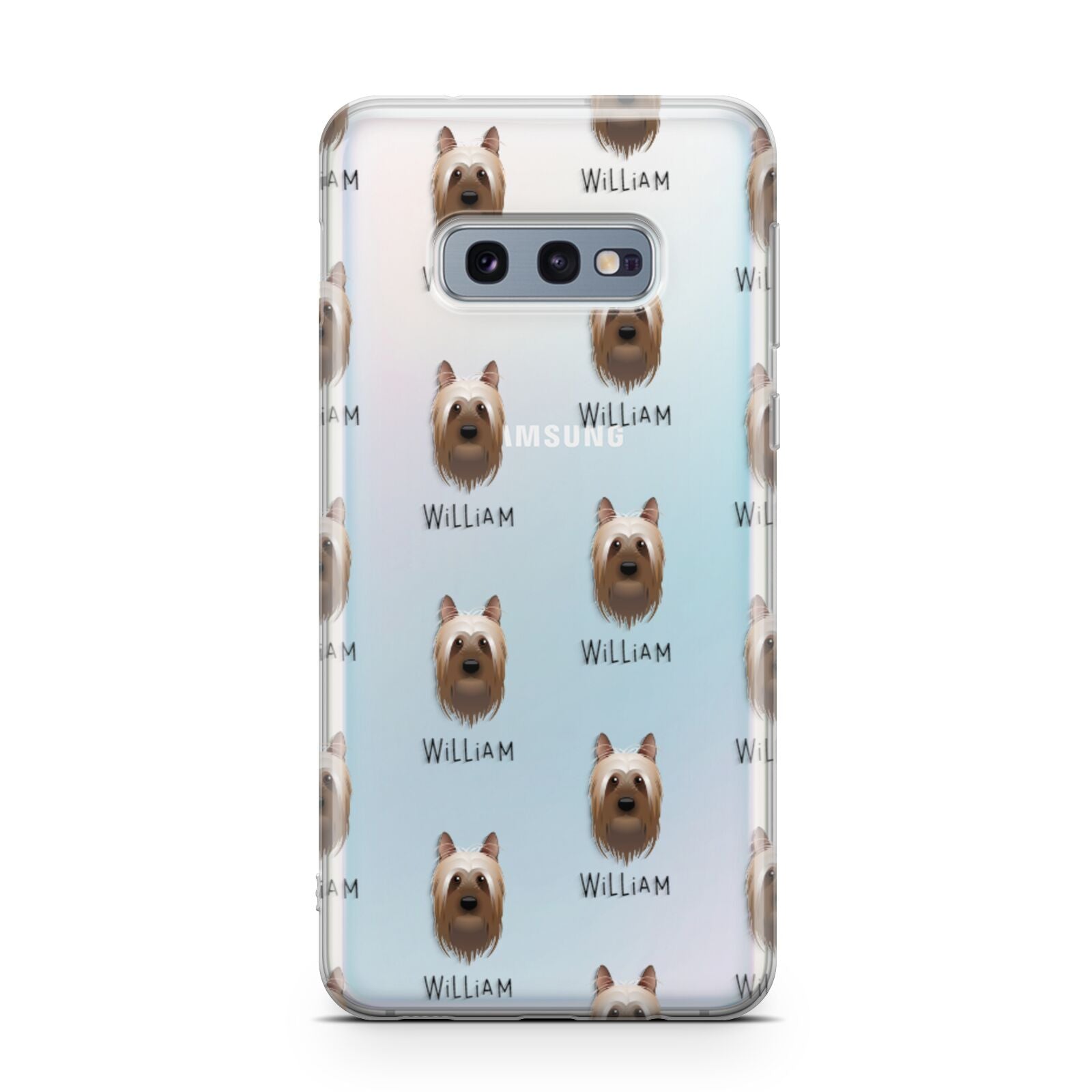Australian Silky Terrier Icon with Name Samsung Galaxy S10E Case