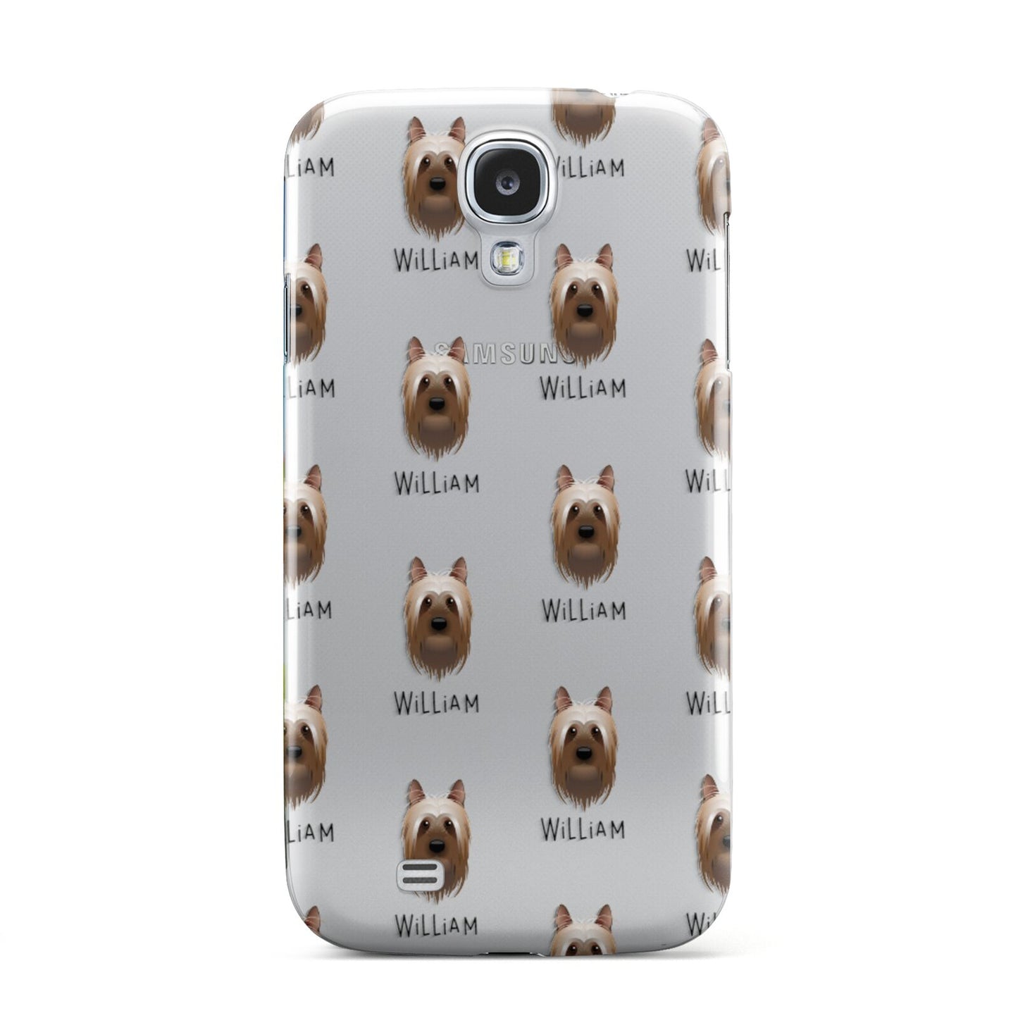 Australian Silky Terrier Icon with Name Samsung Galaxy S4 Case