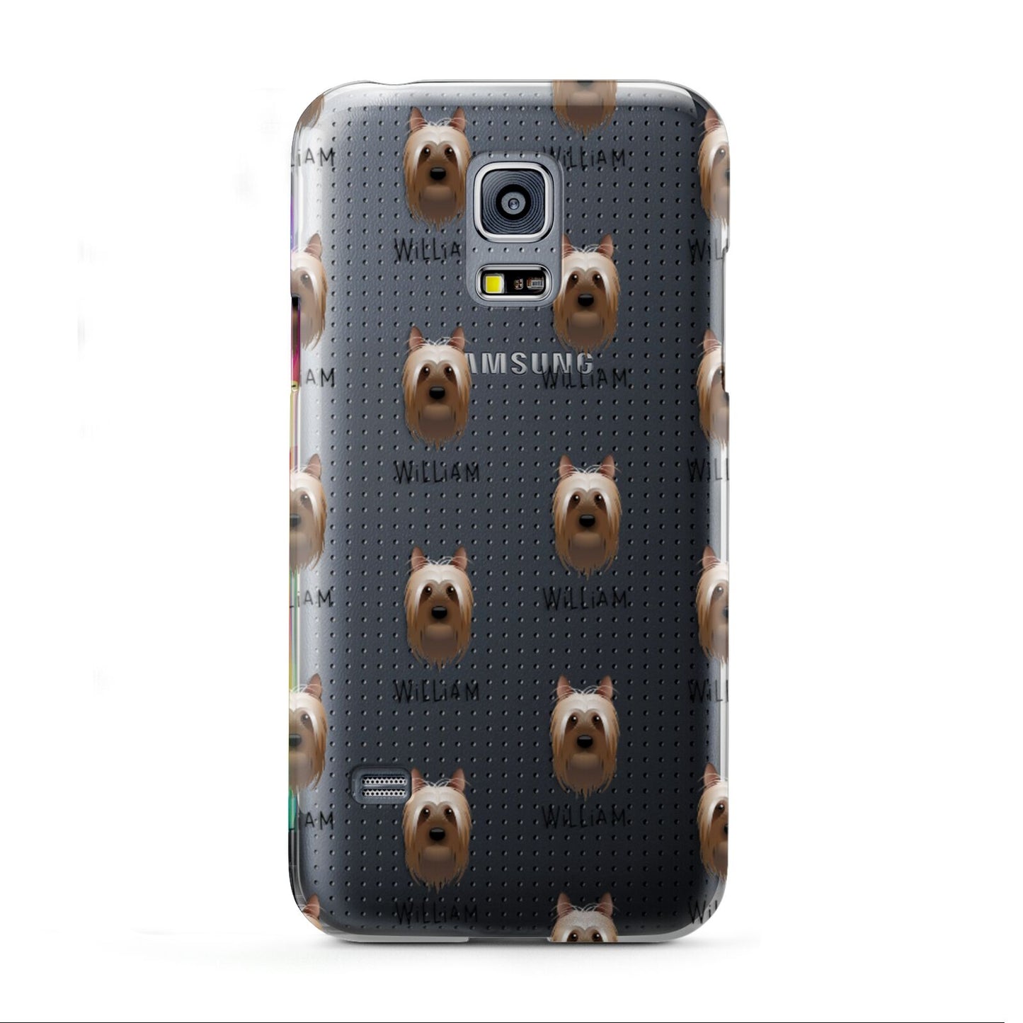 Australian Silky Terrier Icon with Name Samsung Galaxy S5 Mini Case
