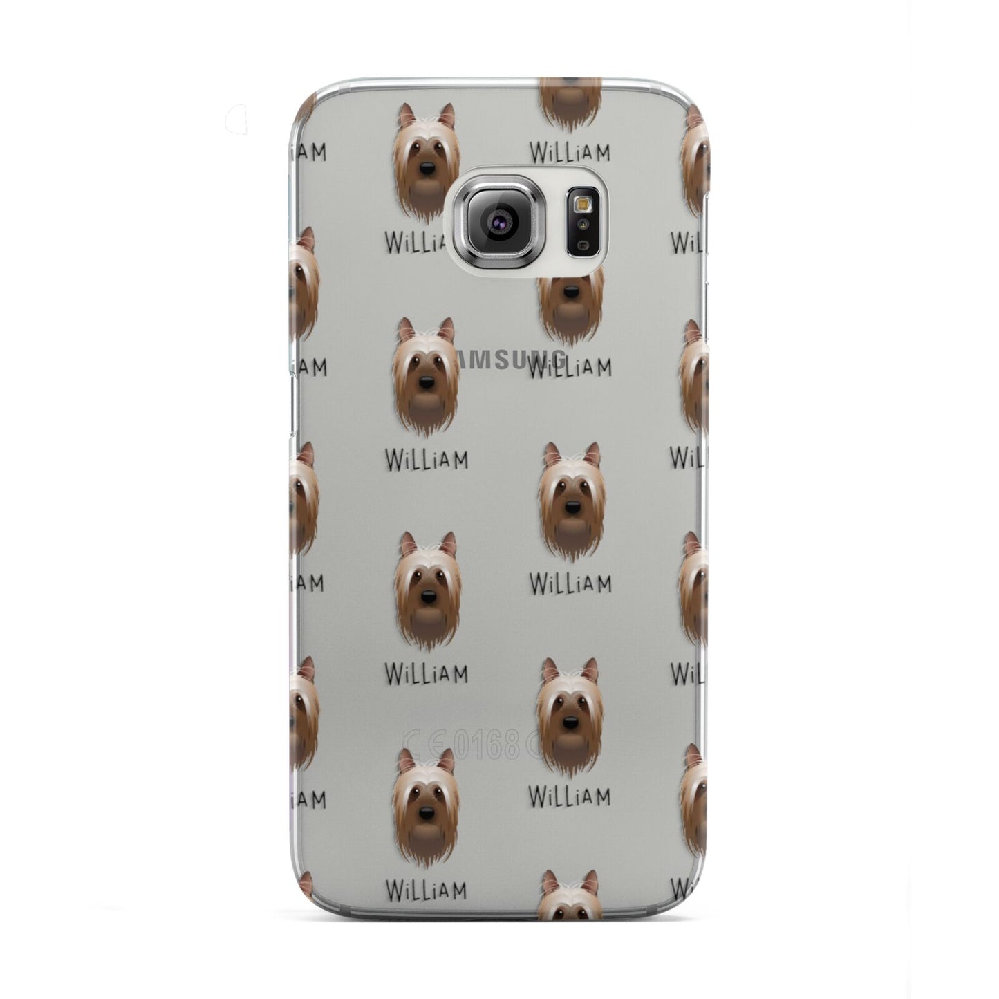 Australian Silky Terrier Icon with Name Samsung Galaxy S6 Edge Case