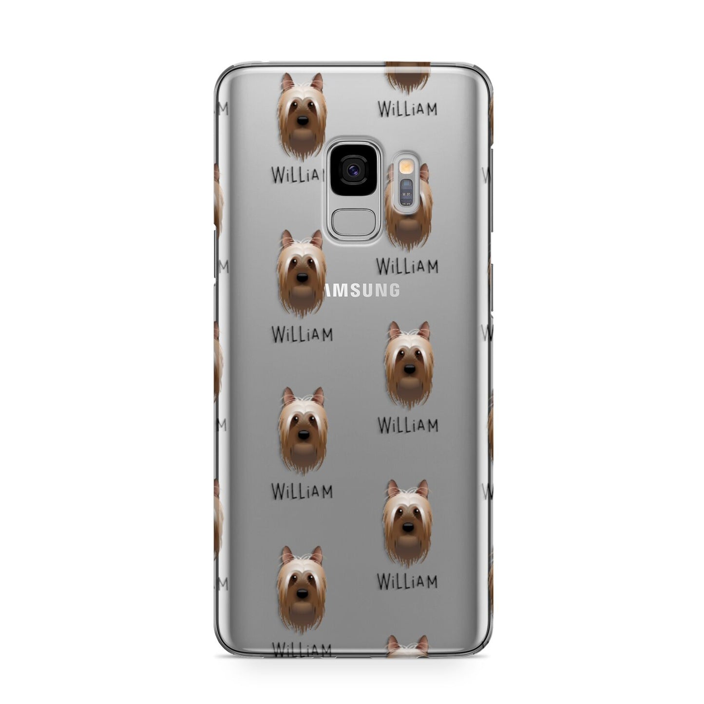 Australian Silky Terrier Icon with Name Samsung Galaxy S9 Case