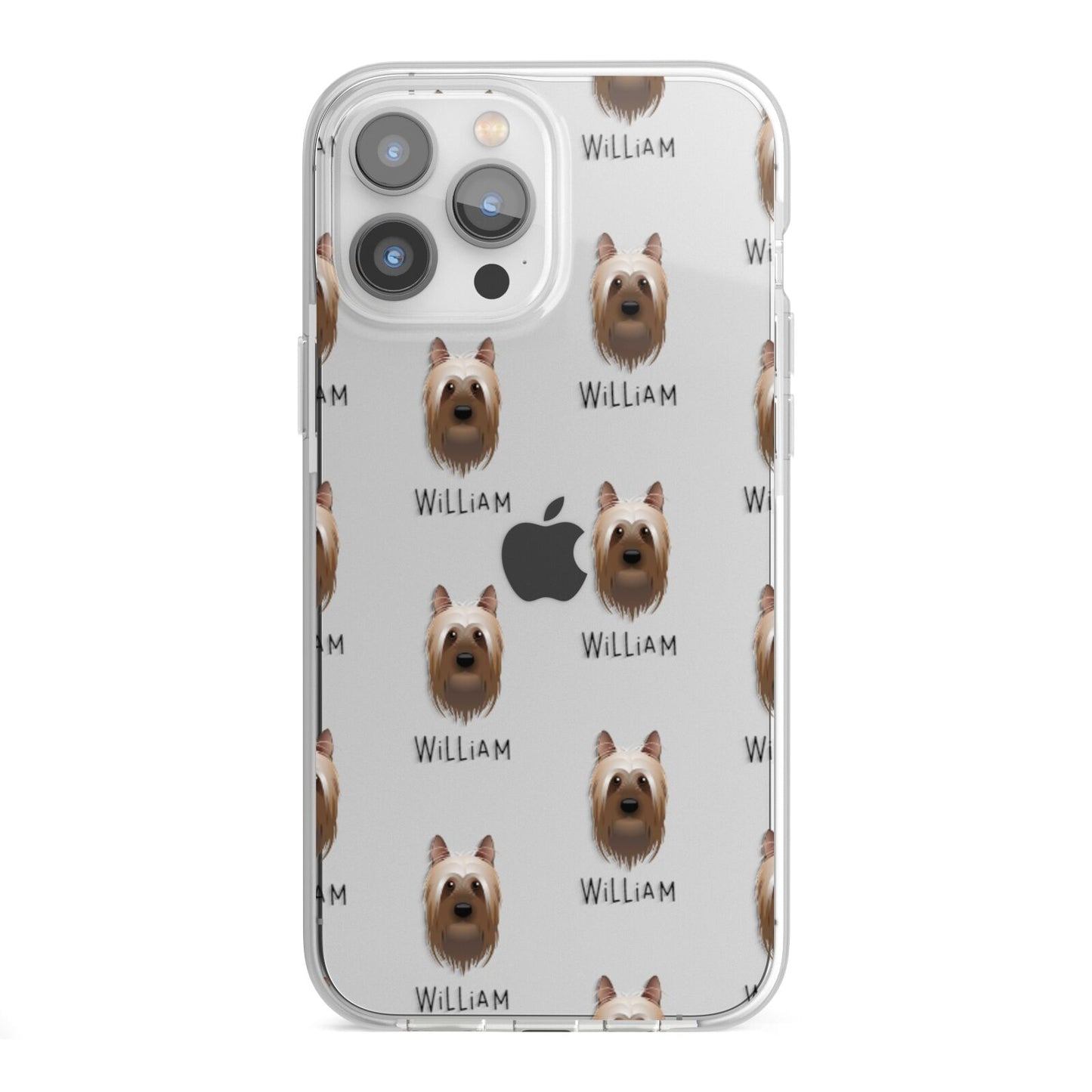 Australian Silky Terrier Icon with Name iPhone 13 Pro Max TPU Impact Case with White Edges