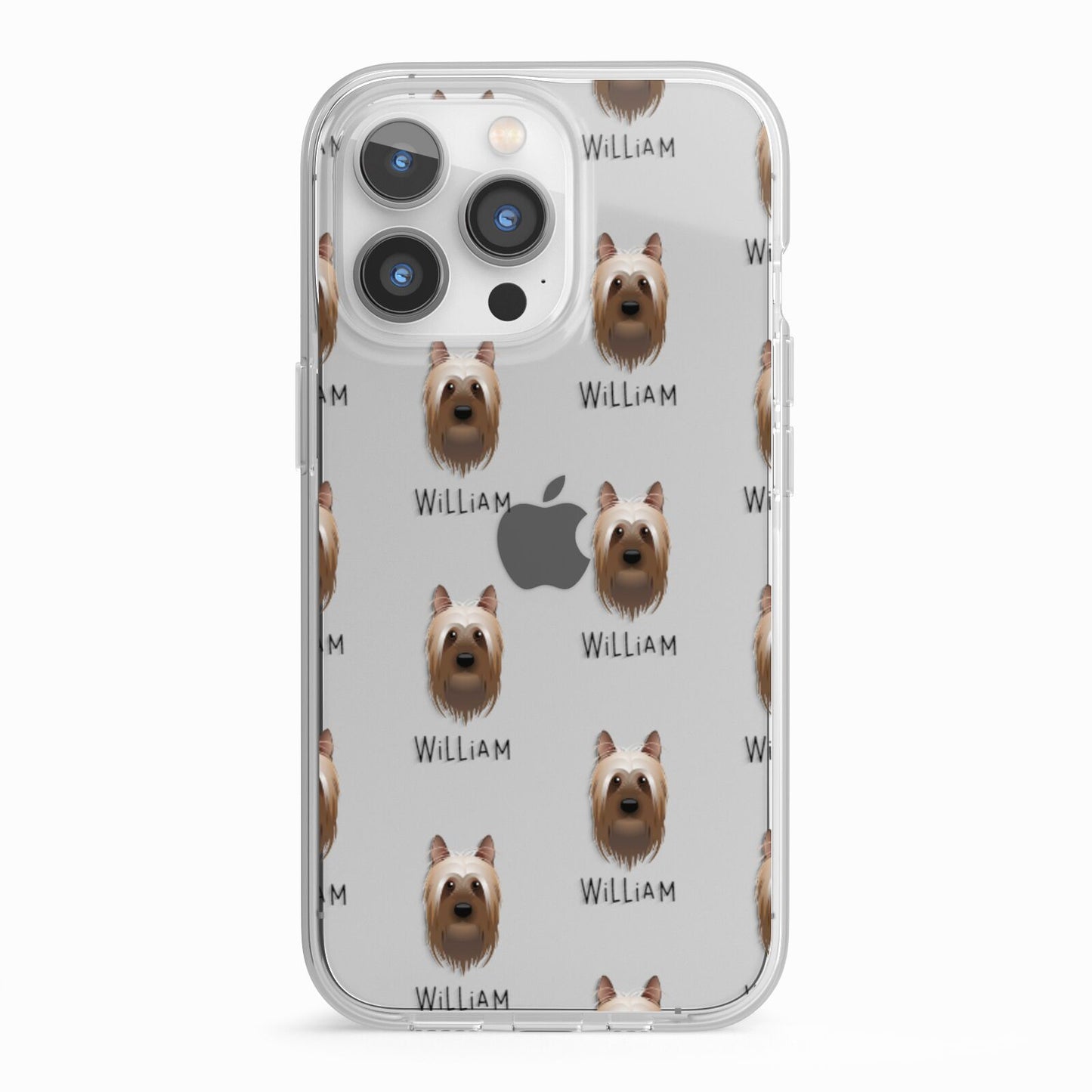 Australian Silky Terrier Icon with Name iPhone 13 Pro TPU Impact Case with White Edges
