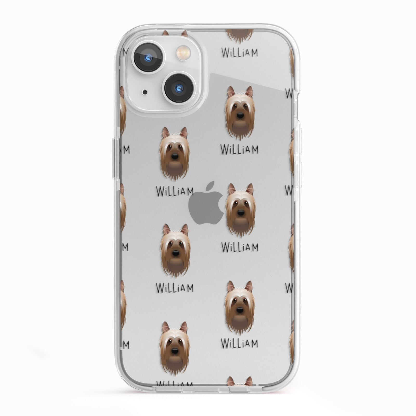 Australian Silky Terrier Icon with Name iPhone 13 TPU Impact Case with White Edges