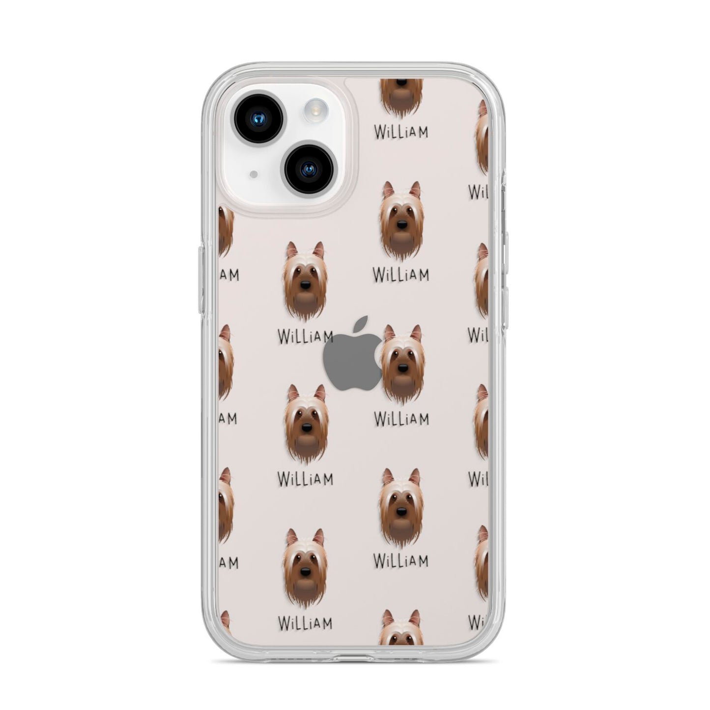 Australian Silky Terrier Icon with Name iPhone 14 Clear Tough Case Starlight
