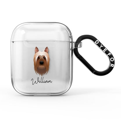 Australian Silky Terrier Personalised AirPods Clear Case