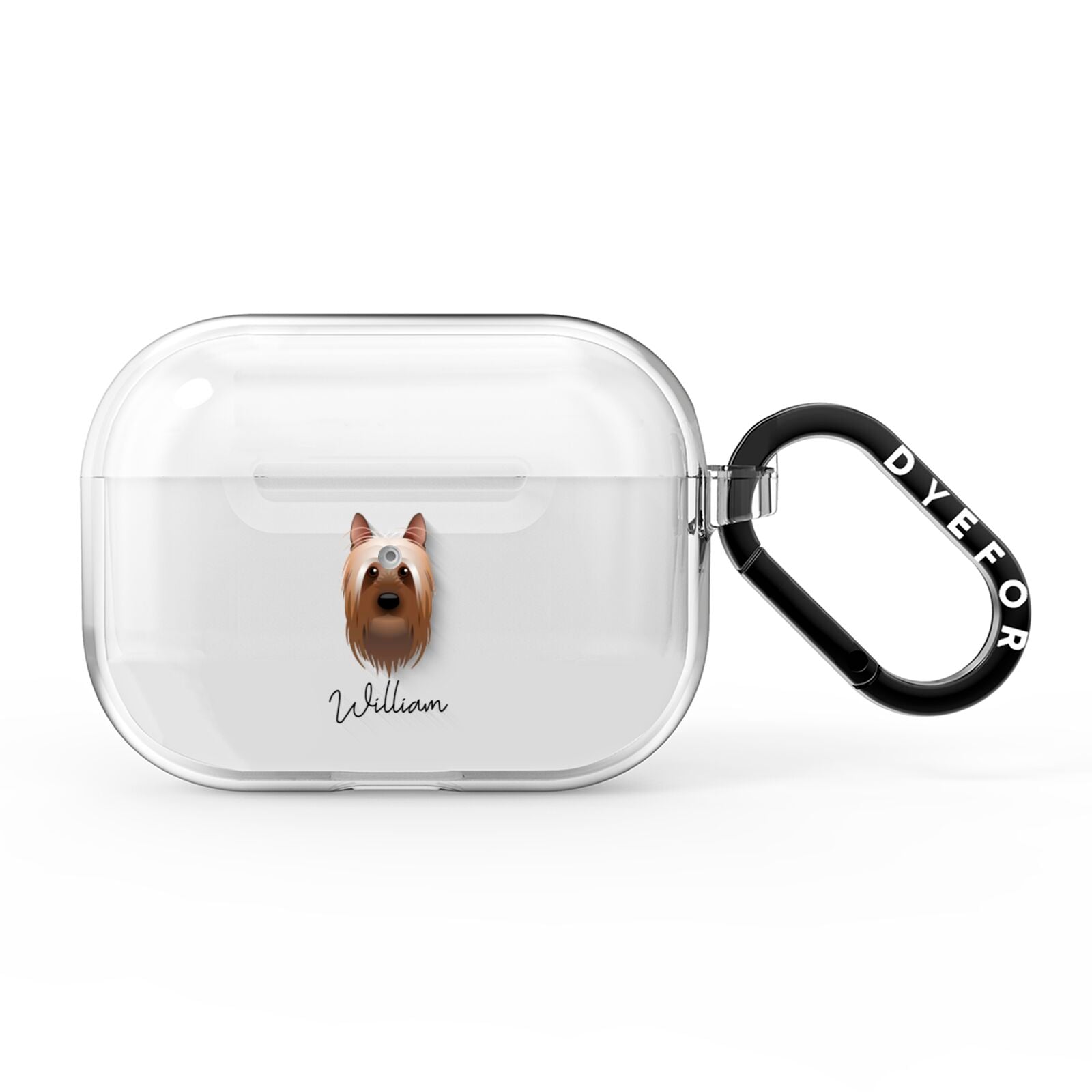 Australian Silky Terrier Personalised AirPods Pro Clear Case