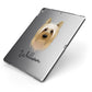 Australian Silky Terrier Personalised Apple iPad Case on Grey iPad Side View