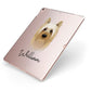 Australian Silky Terrier Personalised Apple iPad Case on Rose Gold iPad Side View