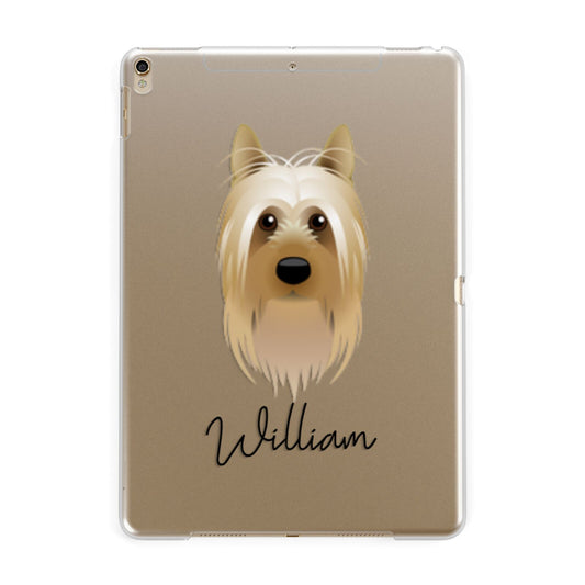 Australian Silky Terrier Personalised Apple iPad Gold Case