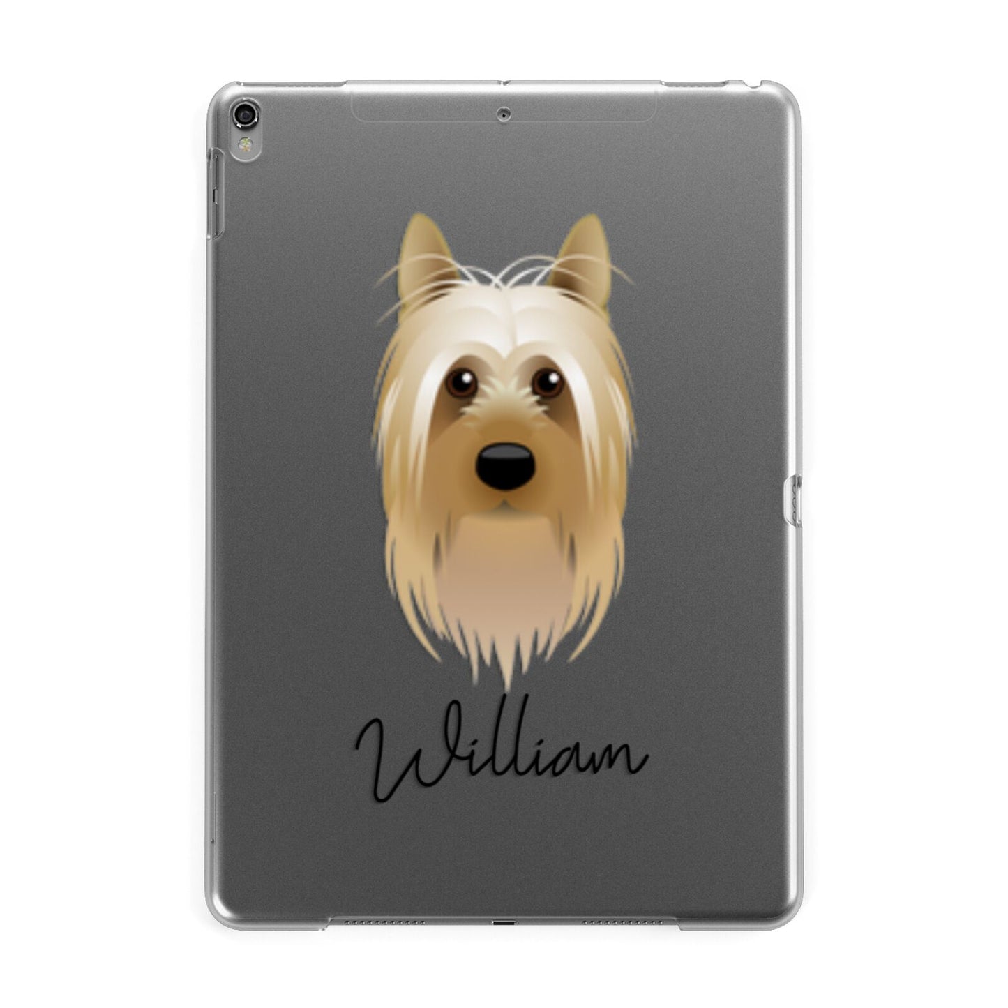 Australian Silky Terrier Personalised Apple iPad Grey Case