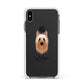Australian Silky Terrier Personalised Apple iPhone Xs Max Impact Case White Edge on Black Phone