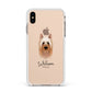 Australian Silky Terrier Personalised Apple iPhone Xs Max Impact Case White Edge on Gold Phone