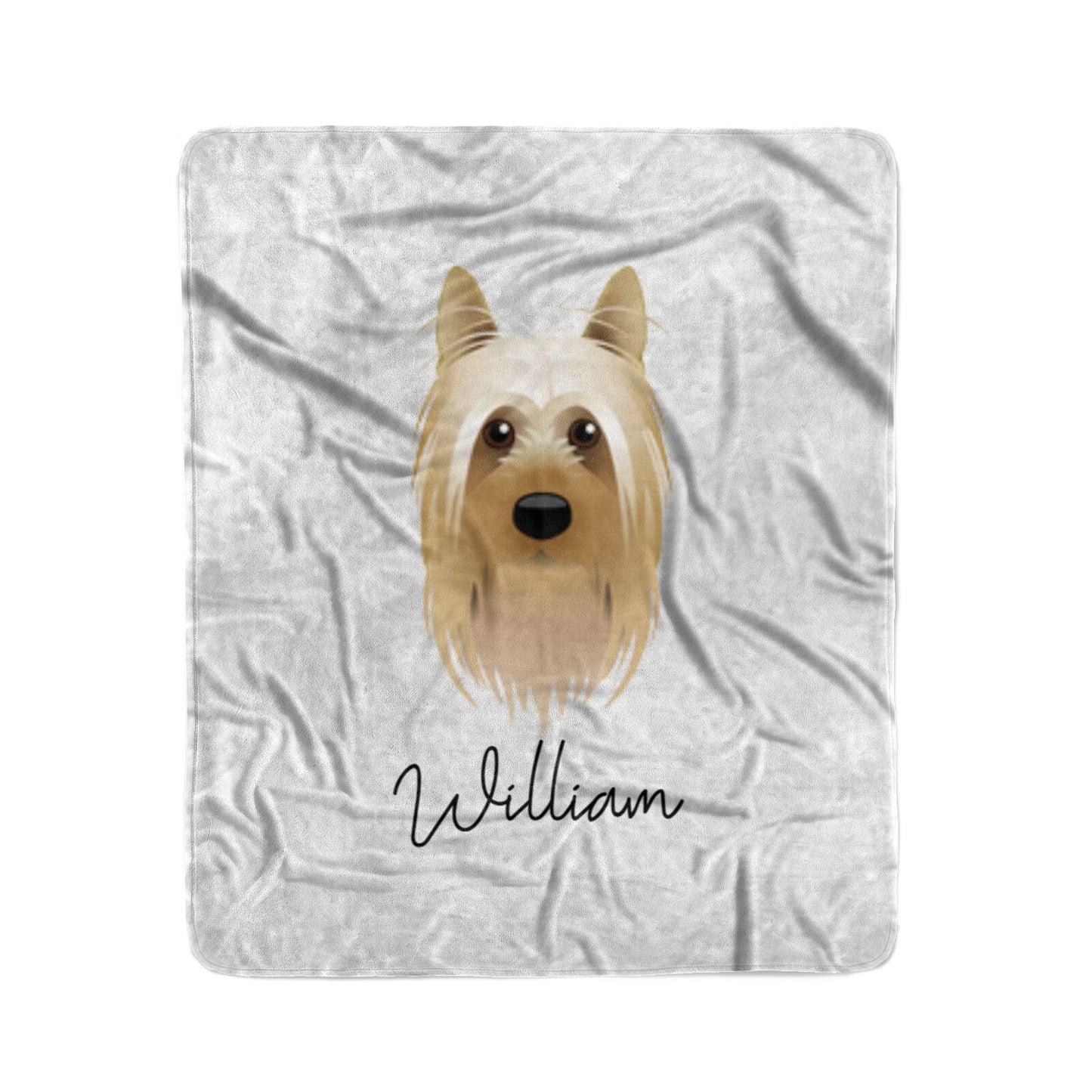 Australian Silky Terrier Personalised Medium Fleece Blanket