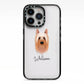 Australian Silky Terrier Personalised iPhone 13 Pro Black Impact Case on Silver phone