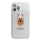 Australian Silky Terrier Personalised iPhone 13 Pro Max TPU Impact Case with White Edges