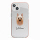 Australian Silky Terrier Personalised iPhone 13 TPU Impact Case with Pink Edges