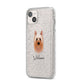 Australian Silky Terrier Personalised iPhone 14 Plus Glitter Tough Case Starlight Angled Image
