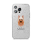 Australian Silky Terrier Personalised iPhone 14 Pro Max Glitter Tough Case Silver