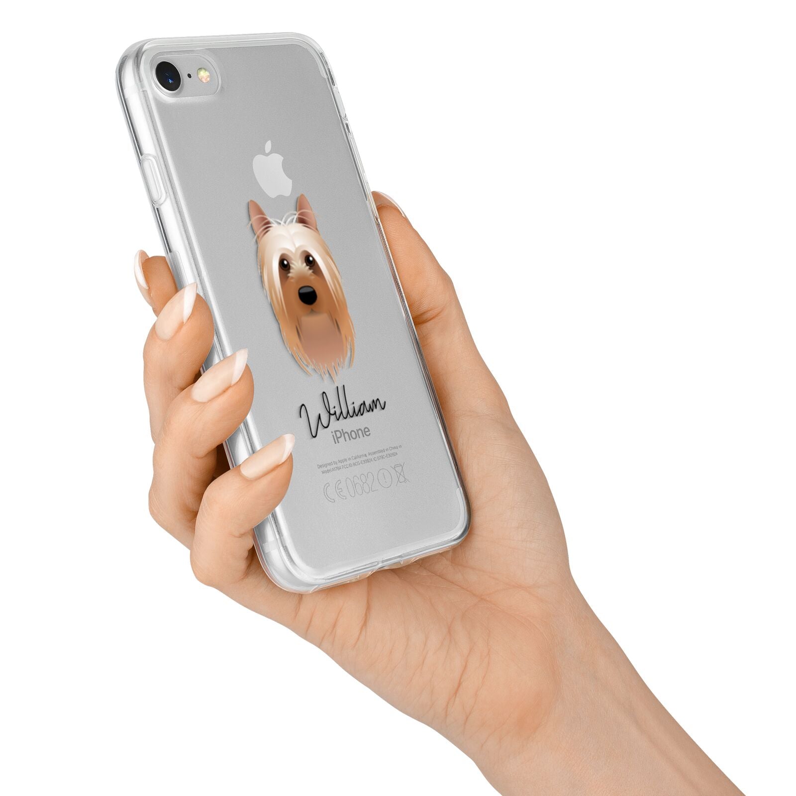 Australian Silky Terrier Personalised iPhone 7 Bumper Case on Silver iPhone Alternative Image