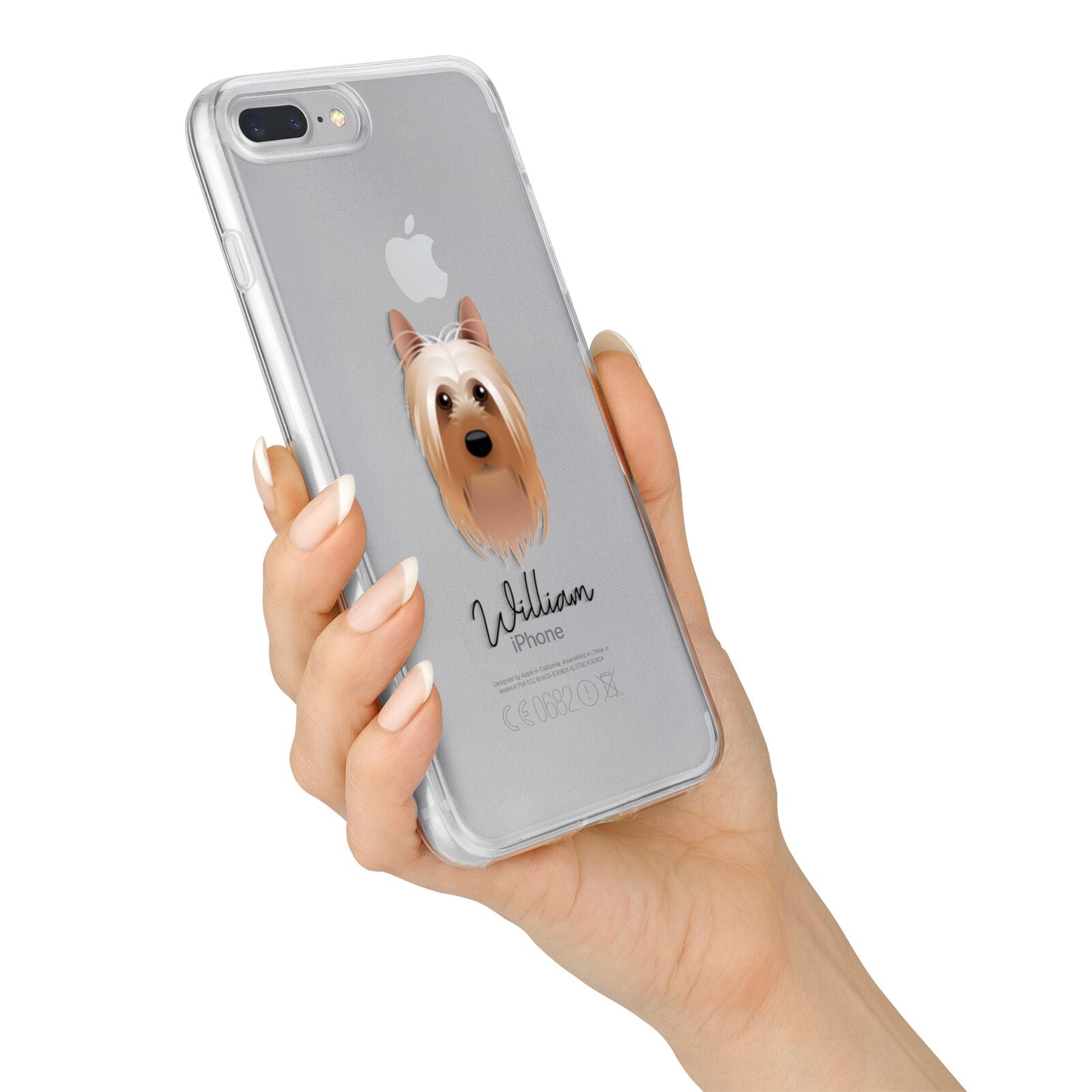 Australian Silky Terrier Personalised iPhone 7 Plus Bumper Case on Silver iPhone Alternative Image