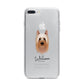 Australian Silky Terrier Personalised iPhone 7 Plus Bumper Case on Silver iPhone