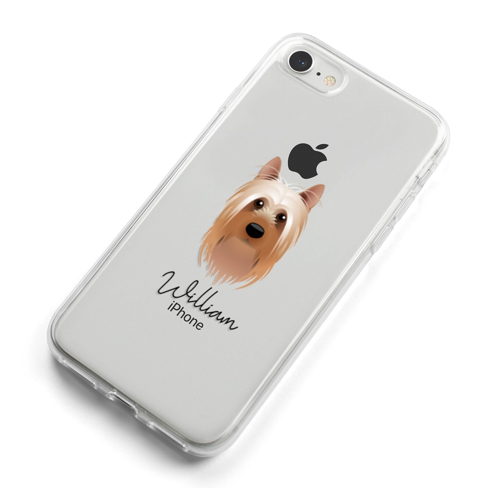 Australian Silky Terrier Personalised iPhone 8 Bumper Case on Silver iPhone Alternative Image