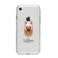 Australian Silky Terrier Personalised iPhone 8 Bumper Case on Silver iPhone