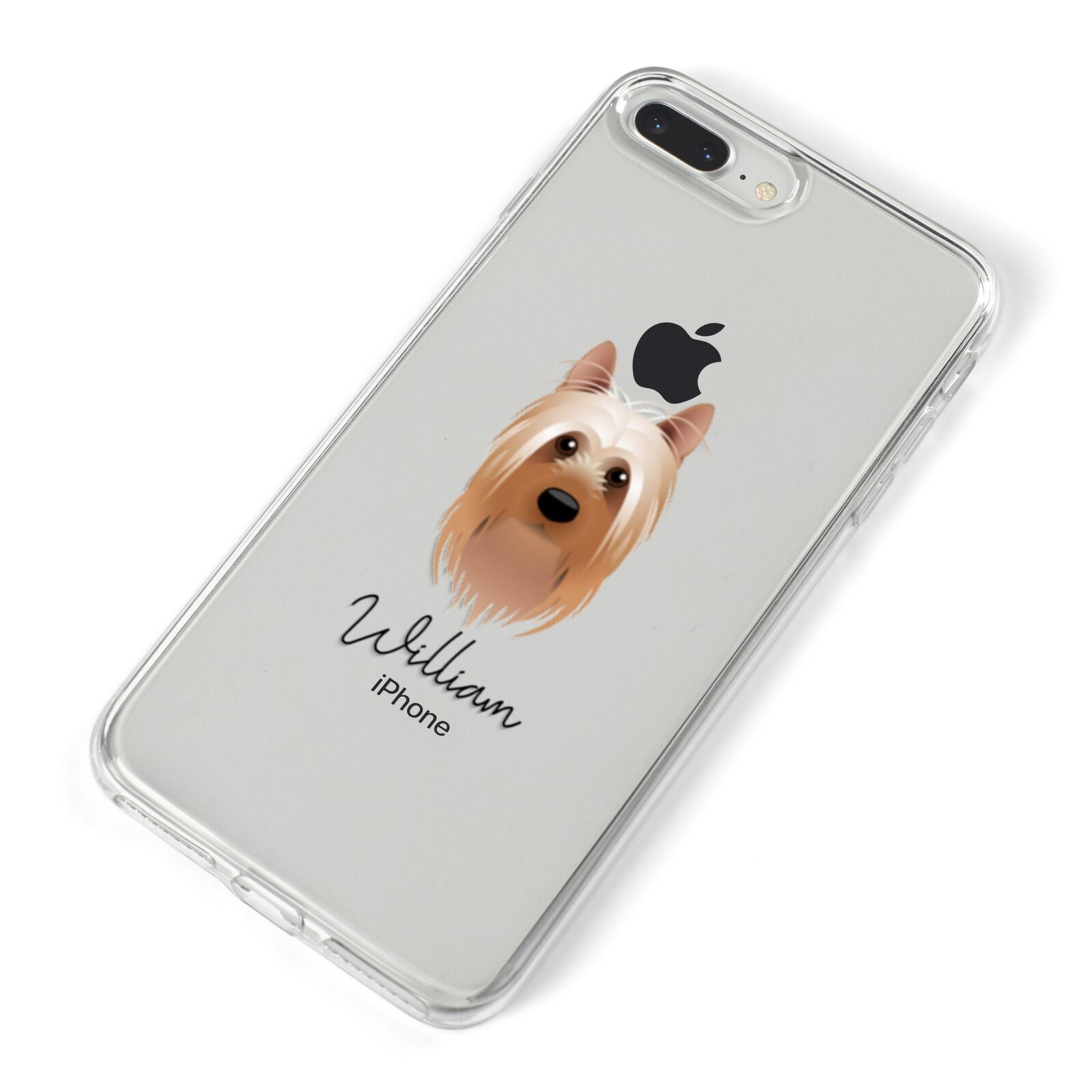 Australian Silky Terrier Personalised iPhone 8 Plus Bumper Case on Silver iPhone Alternative Image