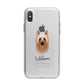Australian Silky Terrier Personalised iPhone X Bumper Case on Silver iPhone Alternative Image 1