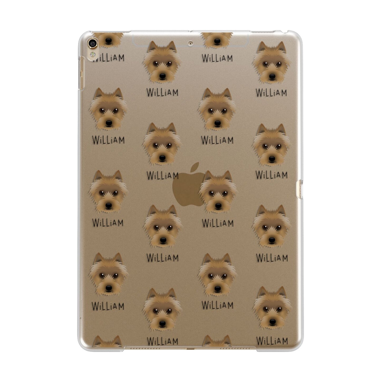 Australian Terrier Icon with Name Apple iPad Gold Case