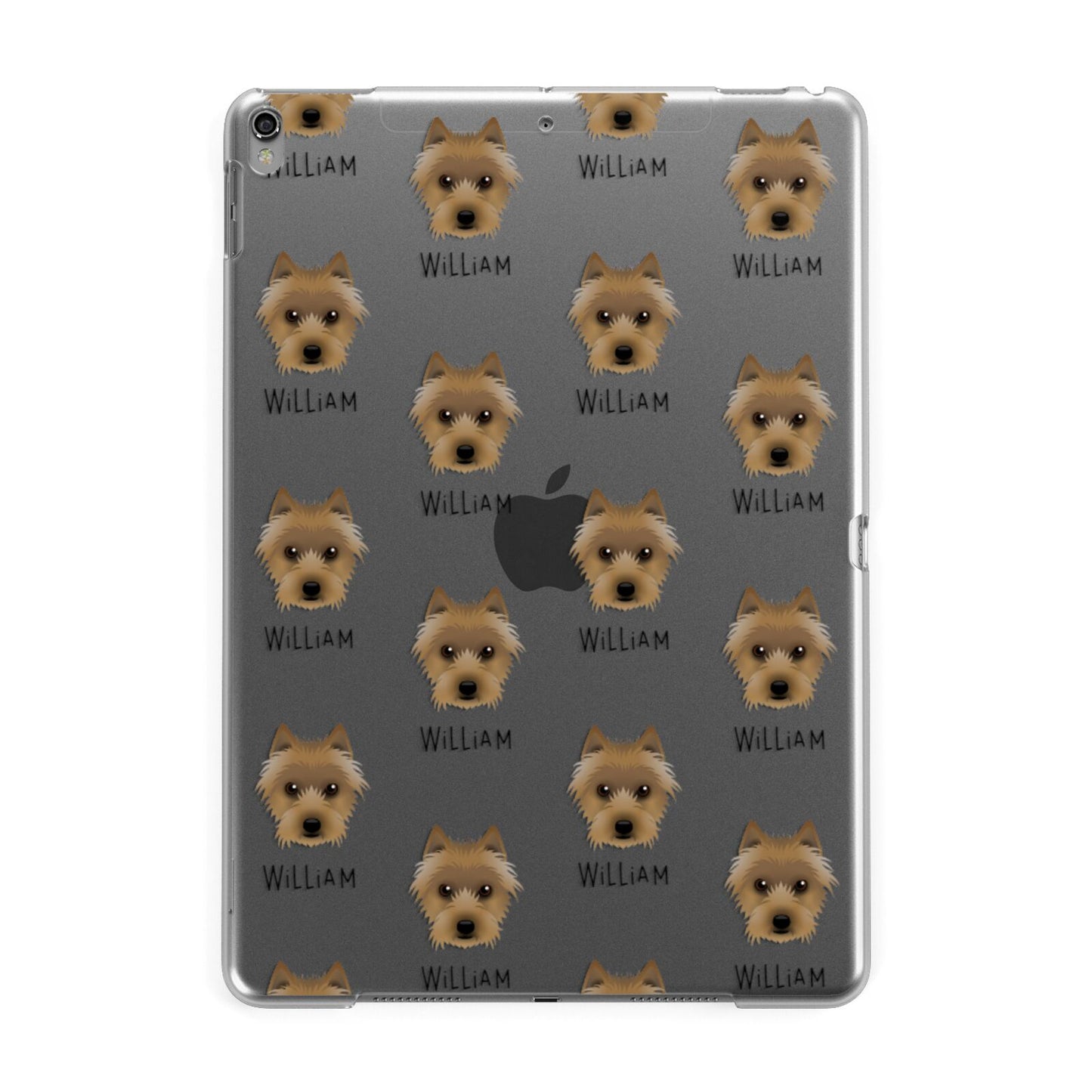 Australian Terrier Icon with Name Apple iPad Grey Case