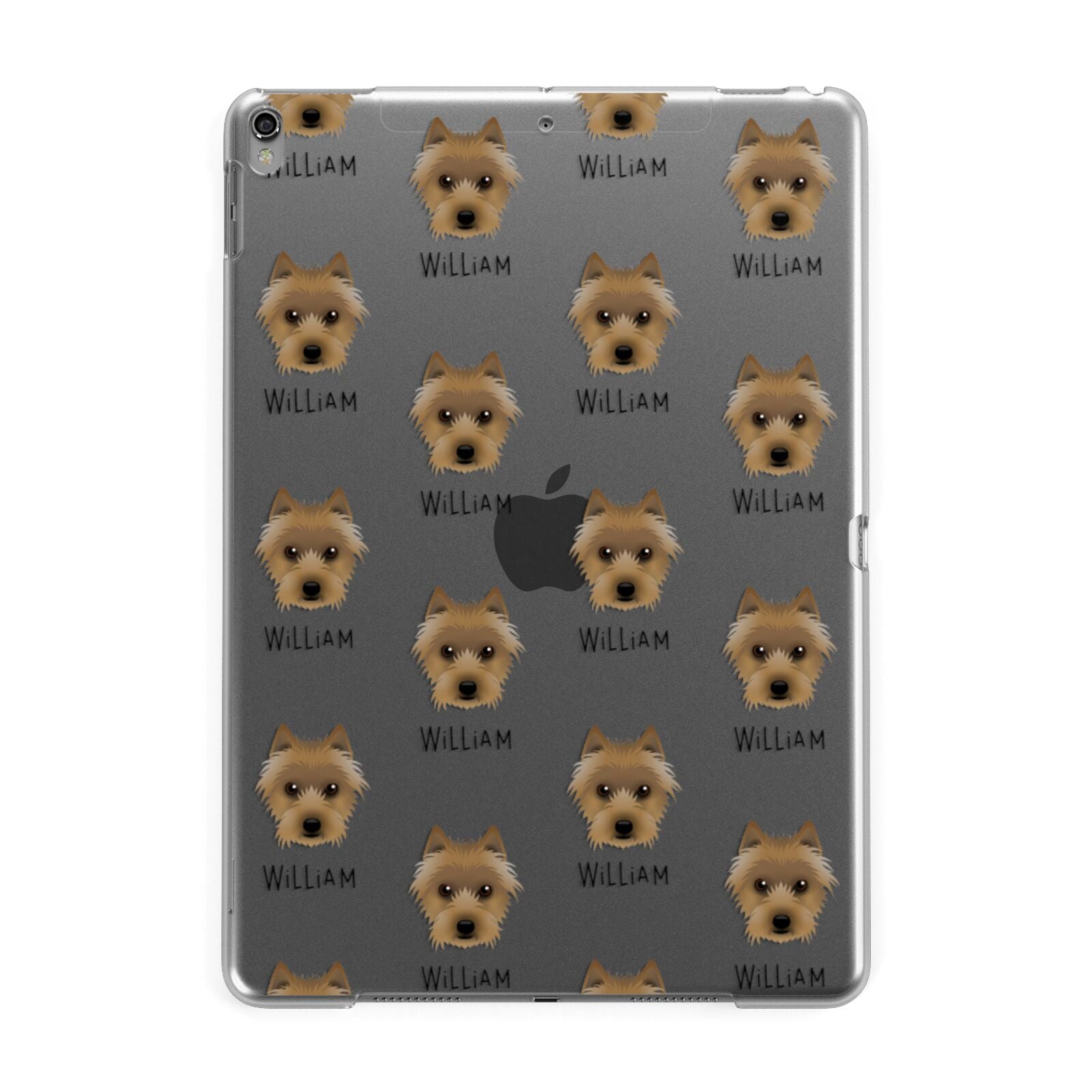 Australian Terrier Icon with Name Apple iPad Grey Case