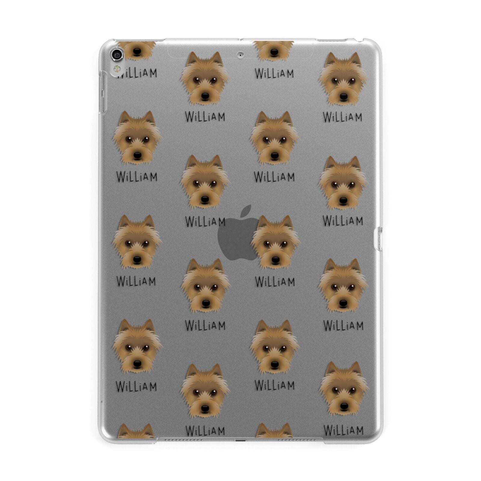 Australian Terrier Icon with Name Apple iPad Silver Case