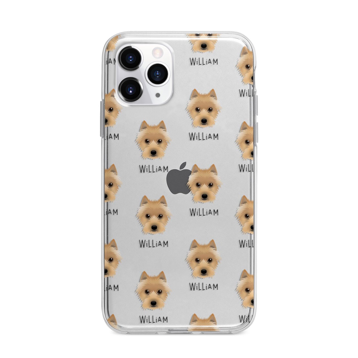Australian Terrier Icon with Name Apple iPhone 11 Pro Max in Silver with Bumper Case